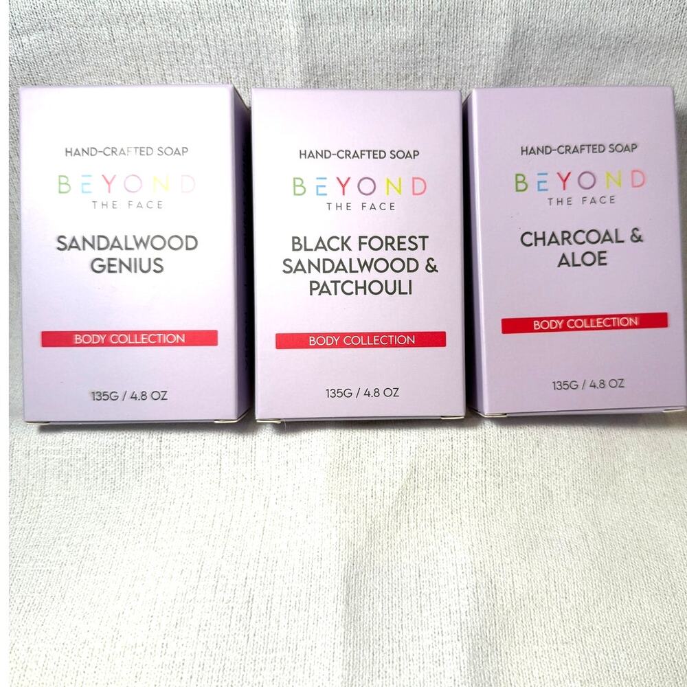 Beyond the Face - 3 pack Cold-Process Handmade Luxury Bar Soap NWT